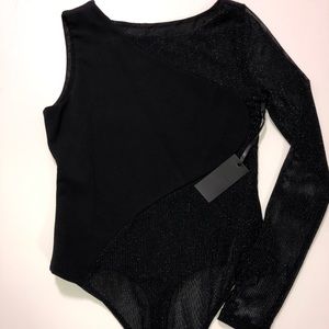 One shoulder body suit